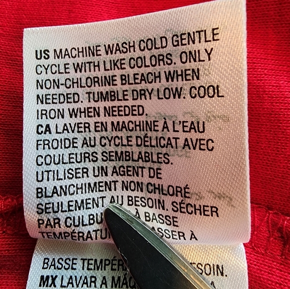 Nwt Family PJs Red Long Sleeve Henley knit Top SZ XLT - Picture 6 of 7